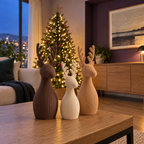 Trío de renos navideños Japandi - Familia de Renos