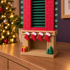 Calendario de Adviento navideño tipo Chimenea