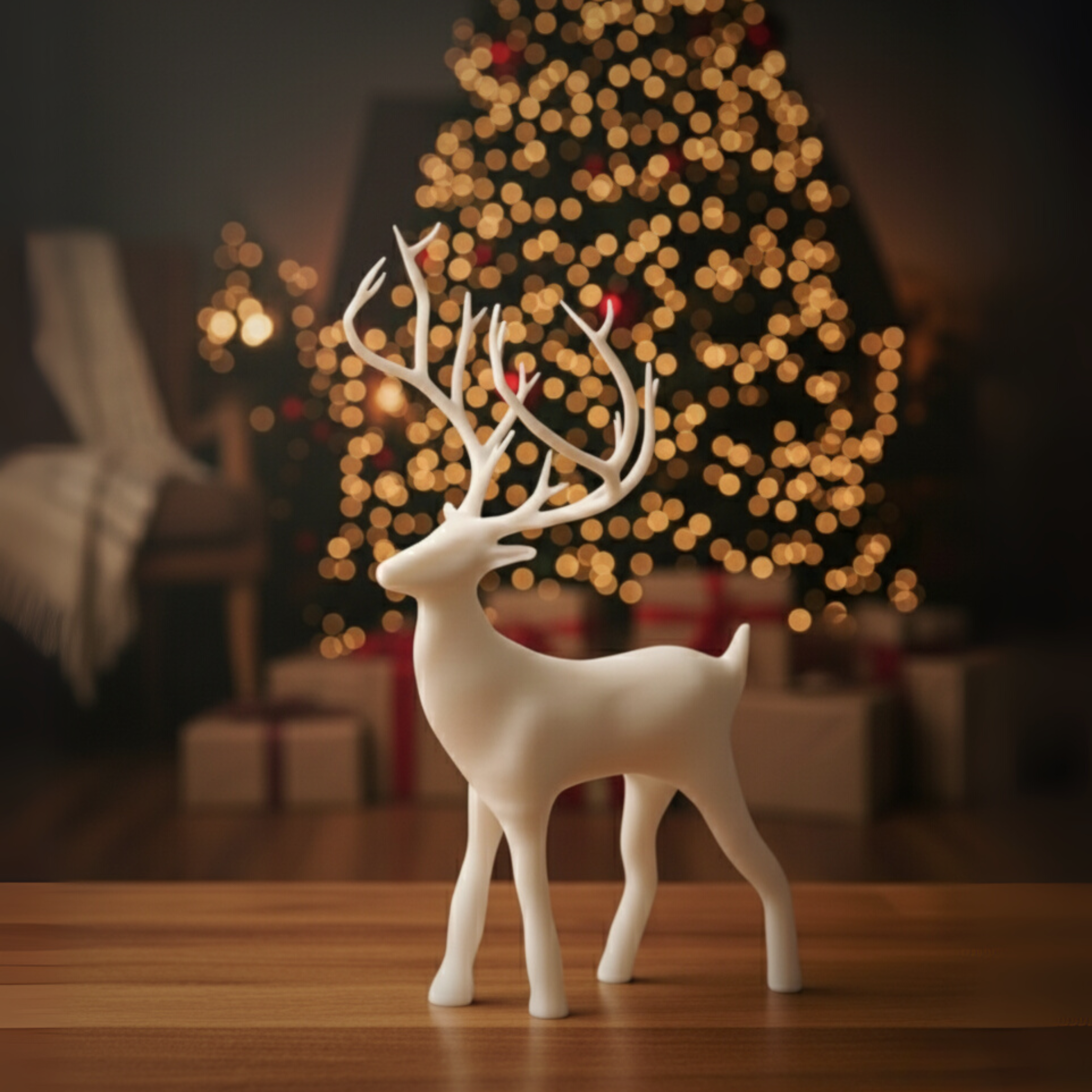 Reno Polar | Decoración Navideña Minimalista - Crealis