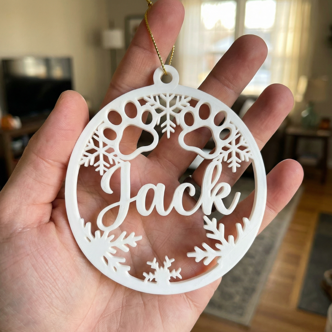 Esfera Navideña De Perrito Personalizada: Tu Mascota en el Árbol (10cm)