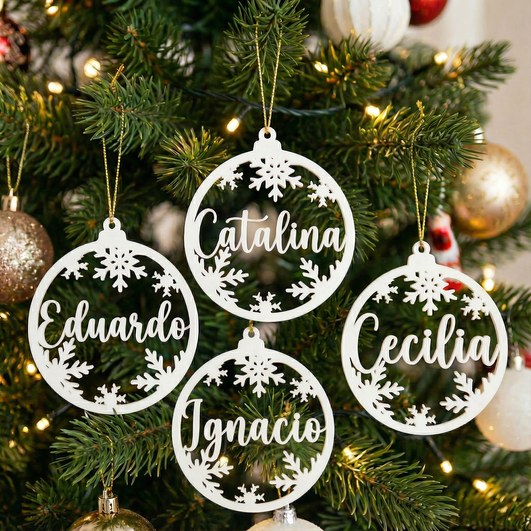 Esferas Navideñas Grandes Personalizadas (Pack de 10) | Tu Recuerdo de Navidad