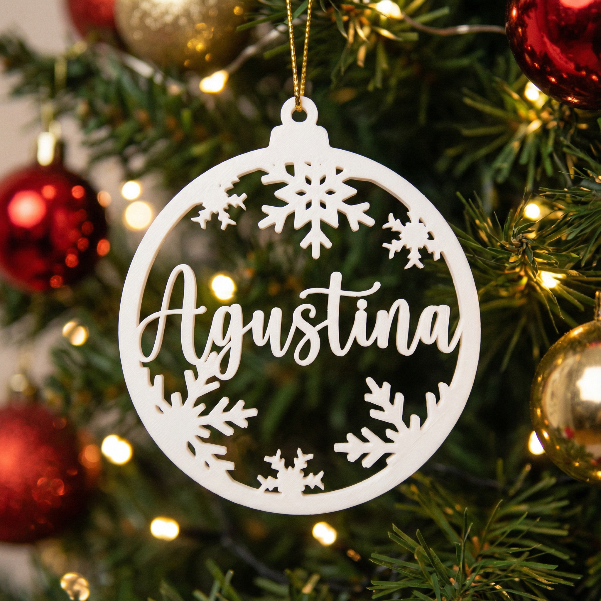 Esfera Navideña Personalizada con Nombre - Edición 2025 - Crealis