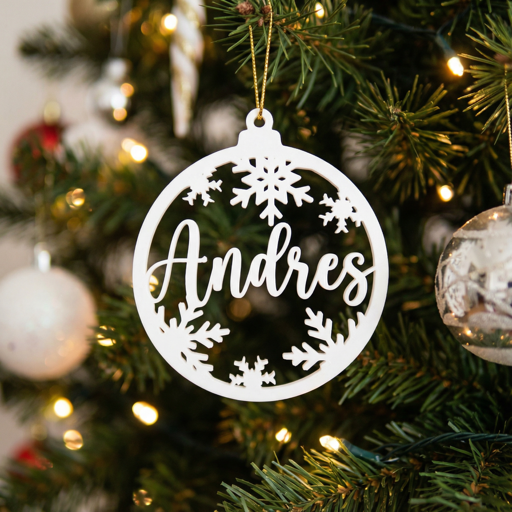 Esfera Navideña Personalizada con Nombre - Edición 2025 - Crealis