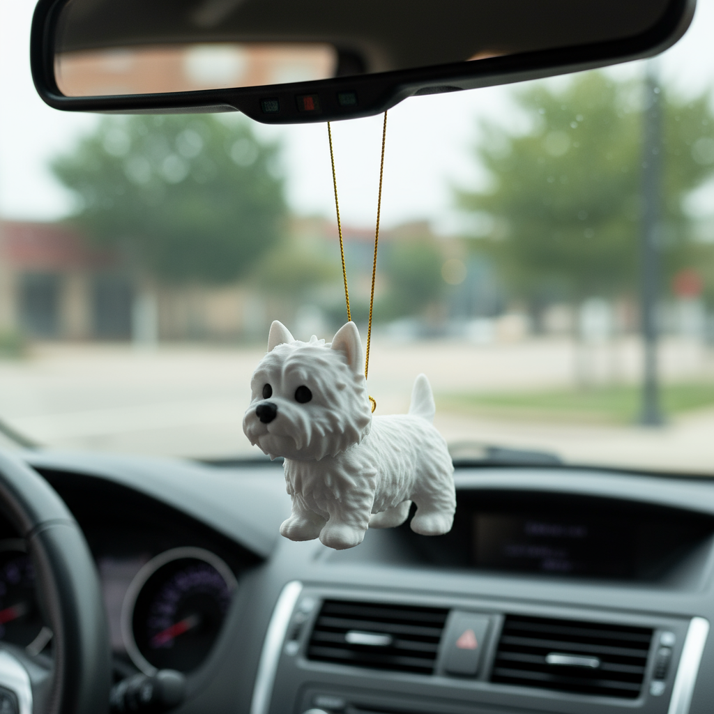 Perro Westie Colgante Decorativo Navideño - Crealis