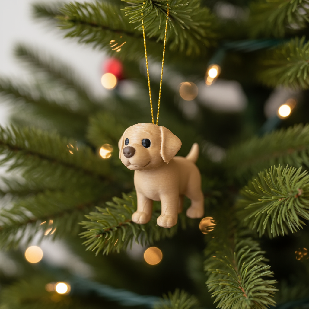 Perro Golden Retriever Colgante Decorativo Navideño - Crealis
