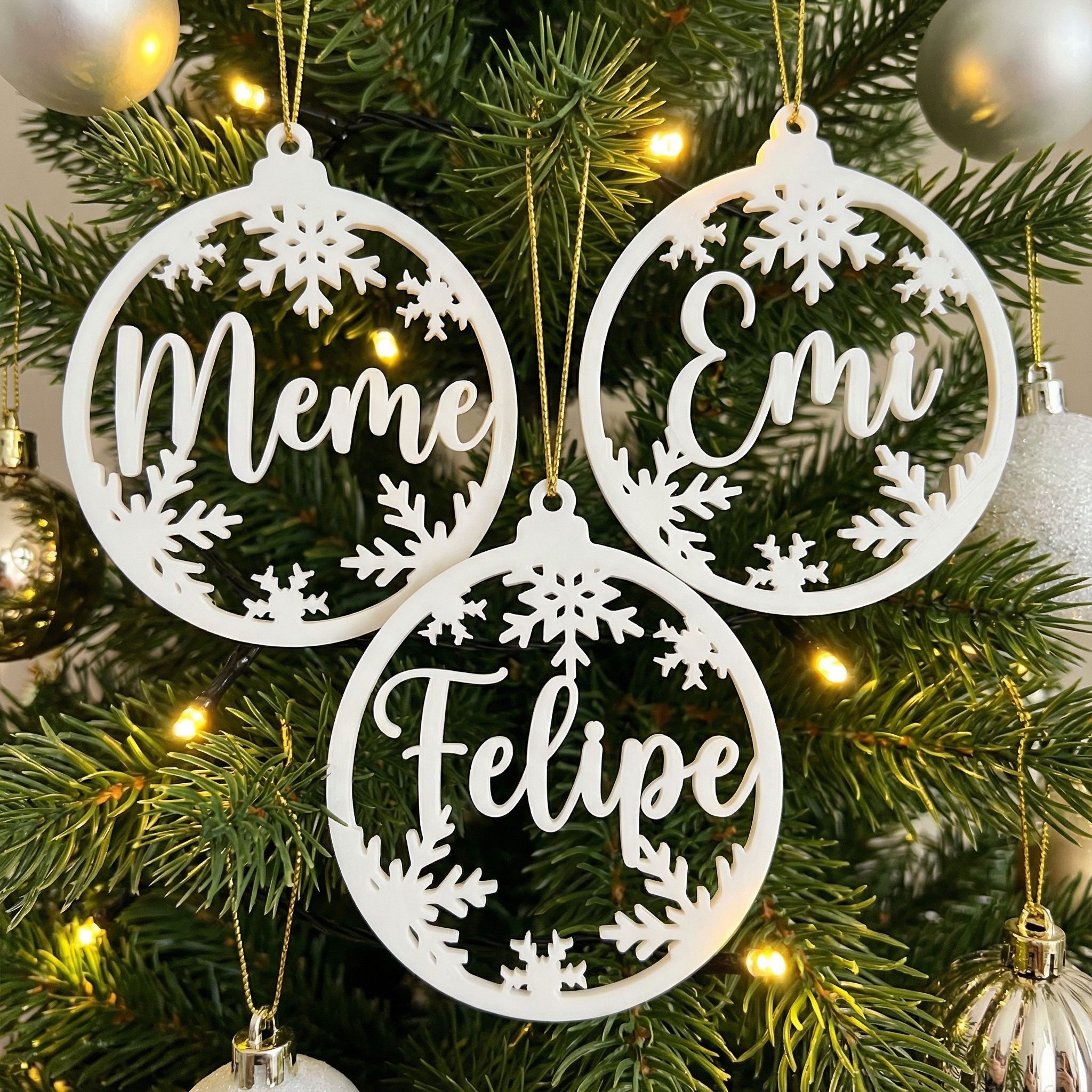 Esferas Navideñas Grandes Personalizadas (Pack de 10) | Tu Recuerdo de Navidad