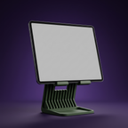 Soporte iPad fondo estudio morado