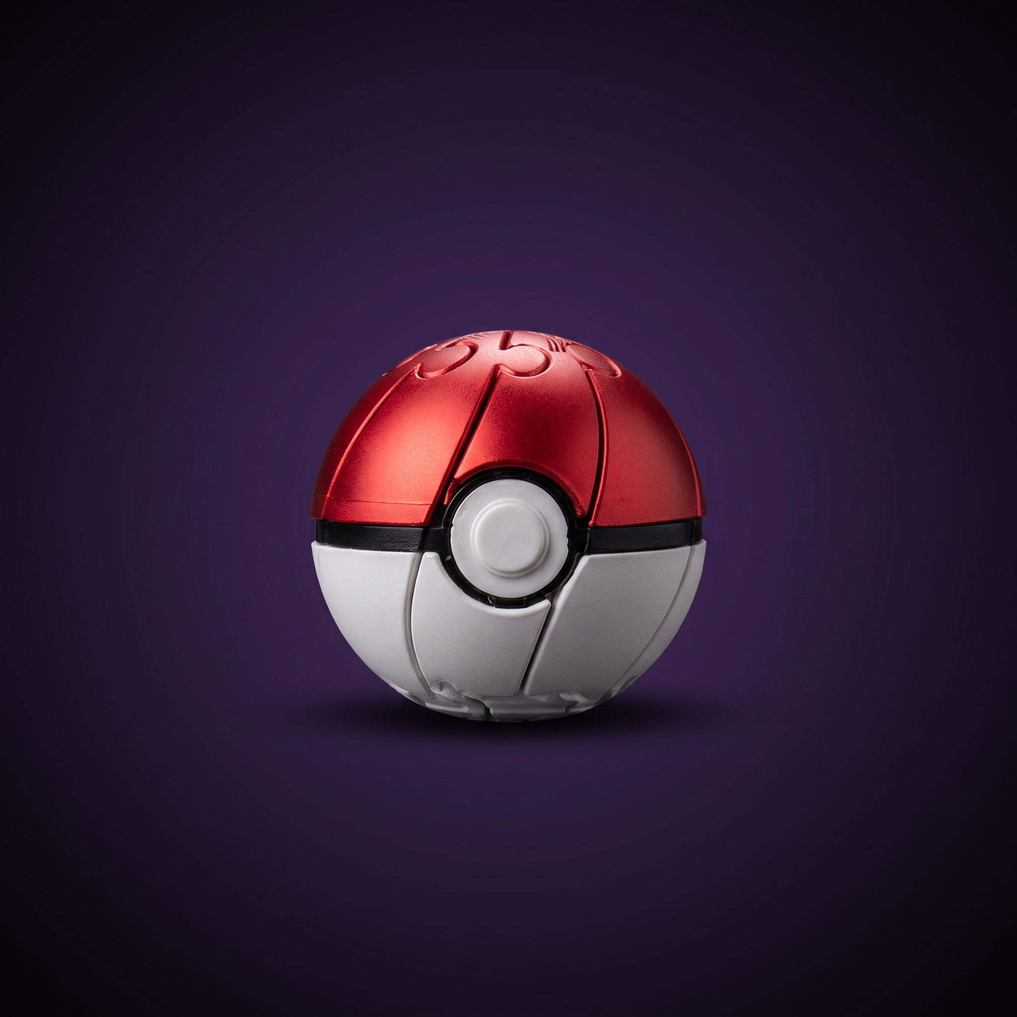 Mini fidget pokébola fondo estudio morado