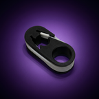 Organizador de Viaje para Cable USB-C - color Negro/Gris, foto de estudio fondo morado