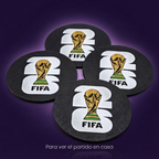 Posavasos Mundial 2026 con frase Para ver el partido en casa
