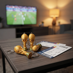 Pack 4 Llaveros Copa del Mundo en escala real junto a entradas de partido