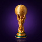 Trofeo Mediano Copa del Mundo con frase El Mundial en tu escritorio