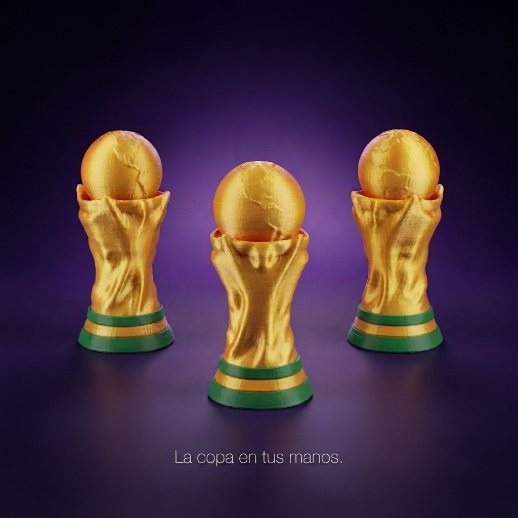 Mini Trofeo Antiestrés con frase La copa en tus manos