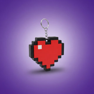 Llavero Corazón Pixel Antiestrés con Clic