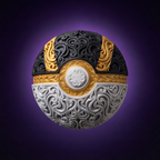 Ultra Ball decorativa, foto de estudio fondo morado