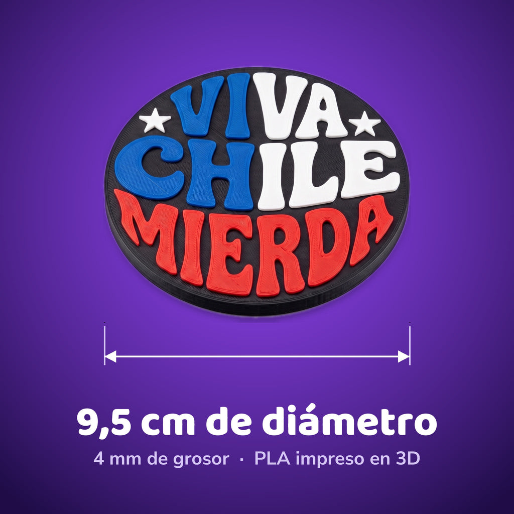 Medidas del posavaso impreso en 3D: 9,5 cm de diámetro, 4 mm de grosor, en PLA