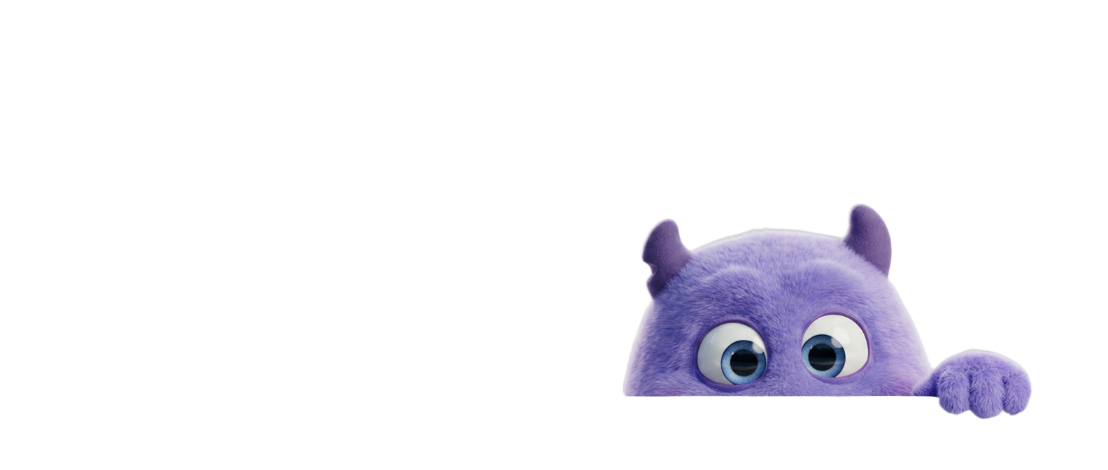 La mascota de Crealis asomándose